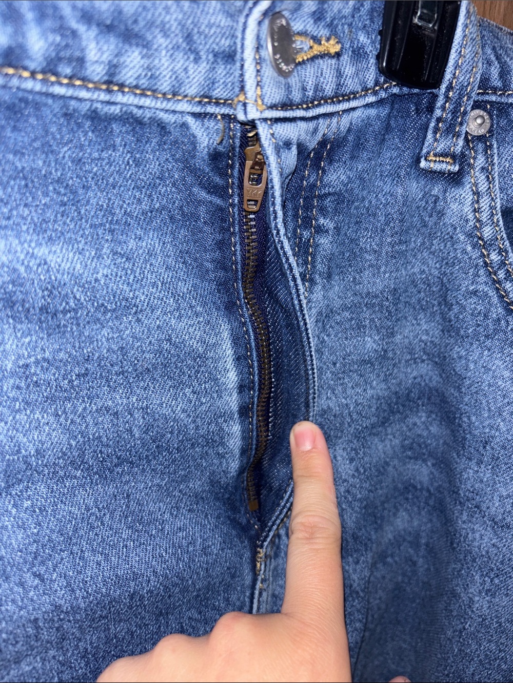 Universal Thread Dark Blue Denim Jeans with Contrast Stitching - Picture 14 of 15